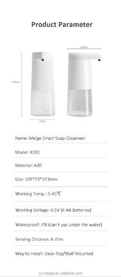 Hotel Meige X-202 2022 Schwarz 350 ml Küchenschaum Flüssignebel Gel IPX4 FCC CE Infrarot Touch-frei Intelligenter Seifenspender